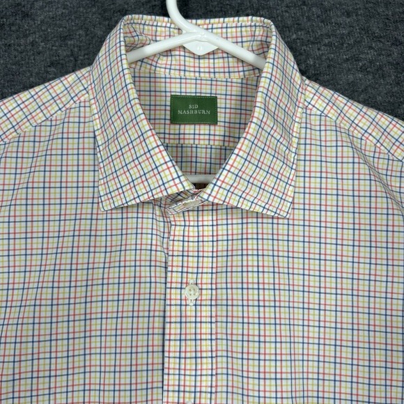 Sid Mashburn Other - Sid Mashburn Shirt Mens M Red Blue Yellow Check Long Sleeve Button Up Preppy